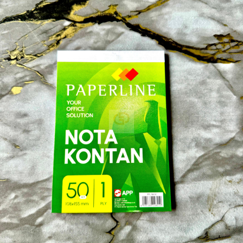 

(1 PCS) Paperline Nota Kontan K1 RANGKAP 1 108 x 155 mm 1 ply 50 set