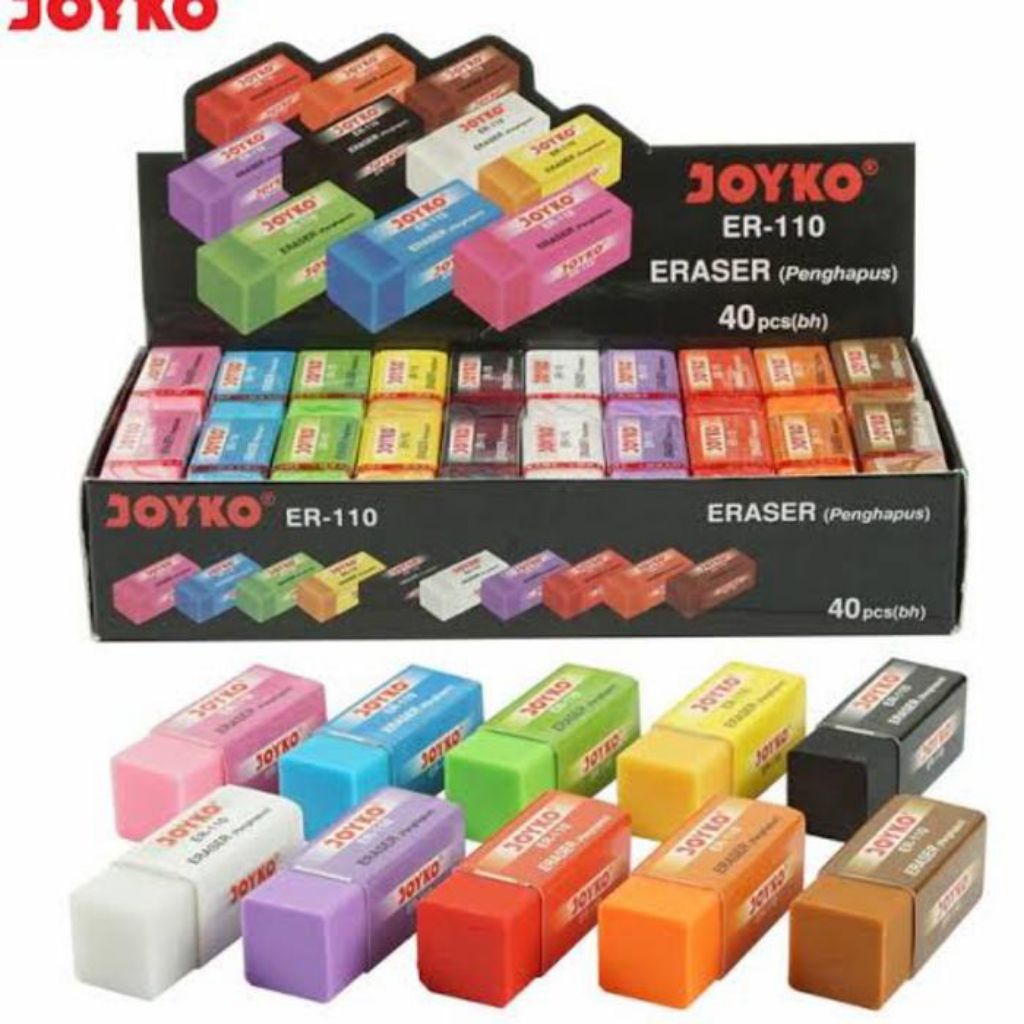 

PENGHAPUS PENSIL JOYKO Viral (Kecil) / ERASER JOYKO Viral / PENGHAPUS JOYKO Viral (1pak isi 40 pcs)