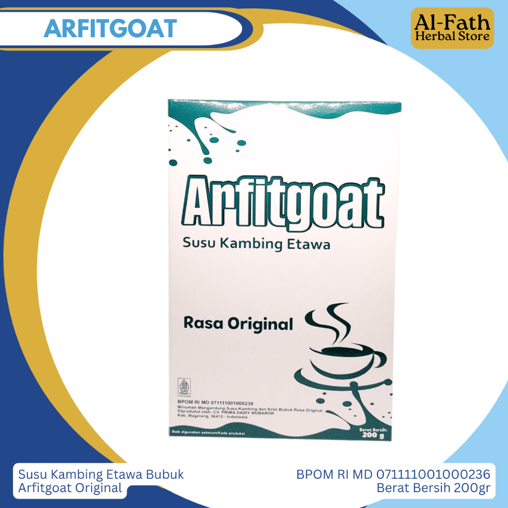 

ARFITGOAT ORIGINAL Susu kambing etawa bubuk kemasan 200gr