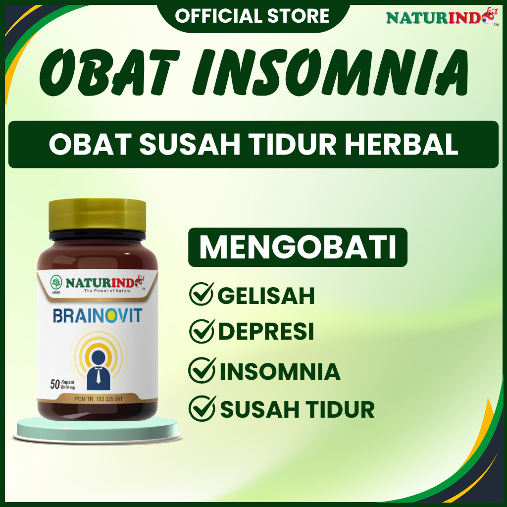Obat Insomnia Susah Tidur Gelisah Depresi Stress Herbal Naturindo