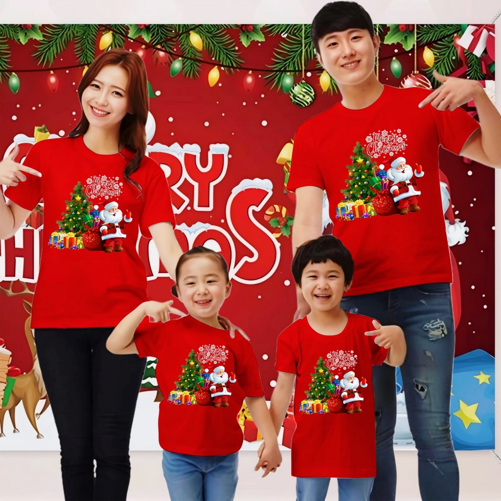 KAOS NATAL 2025 DEWASA DAN ANAK ANAK 01/ KAOS NATAL COUPLE KELUARGA / KAOS NATAL MERRY CHRISTMAS TER