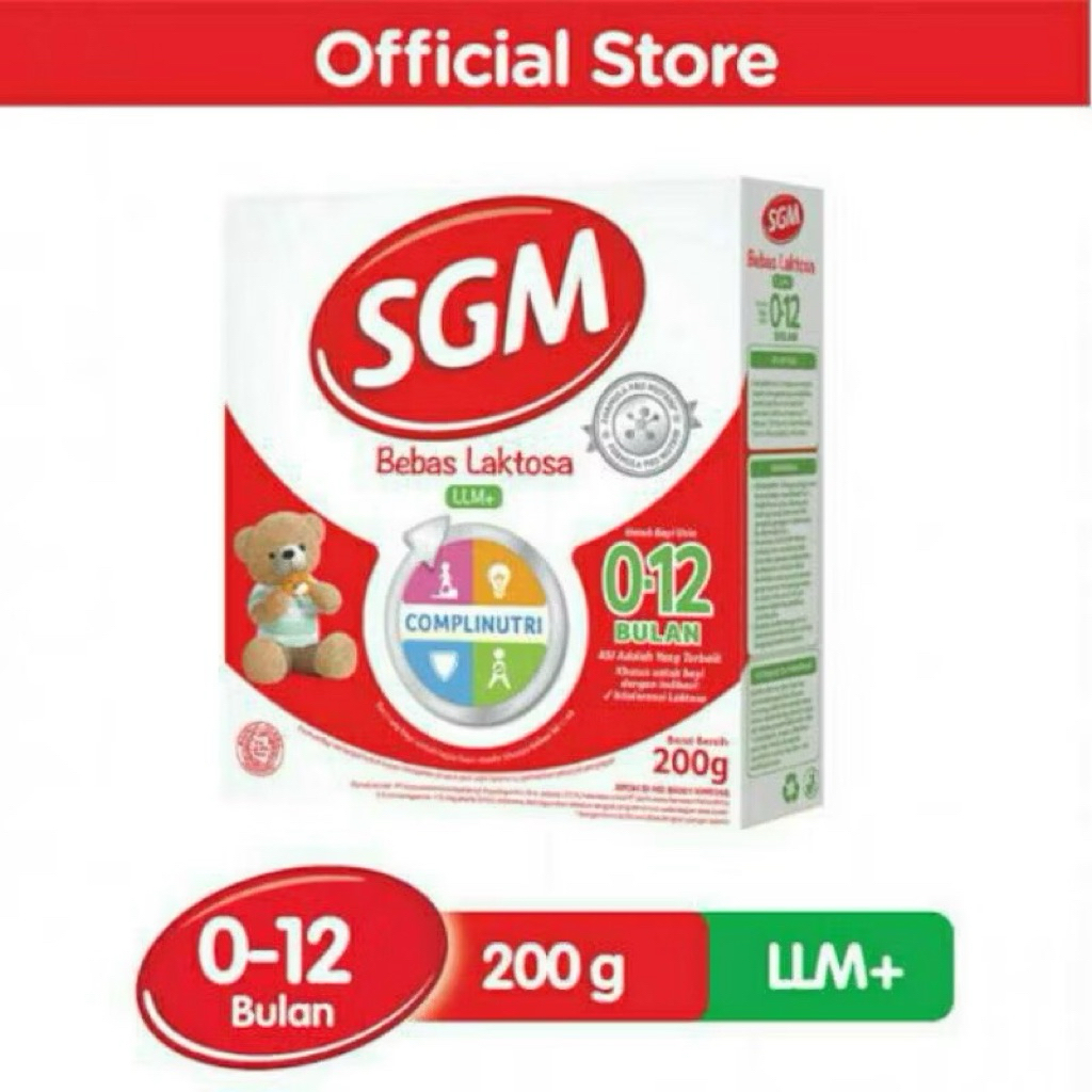 SGM LLM+ Susu Formula Bayi Bebas Laktosa 200 Gr