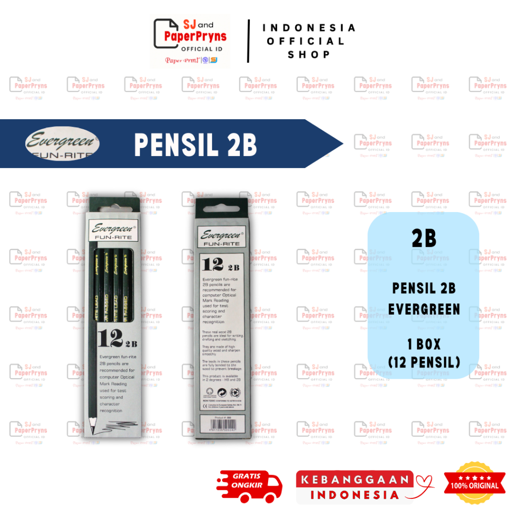 

Pensil 2B Evergreen – 12 pcs / Box
