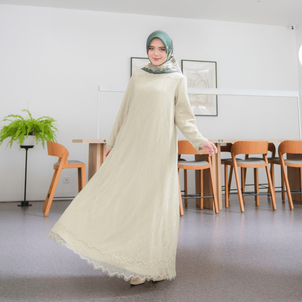EARLY Lace Premium Gamis Brokat Prancis Color Sage