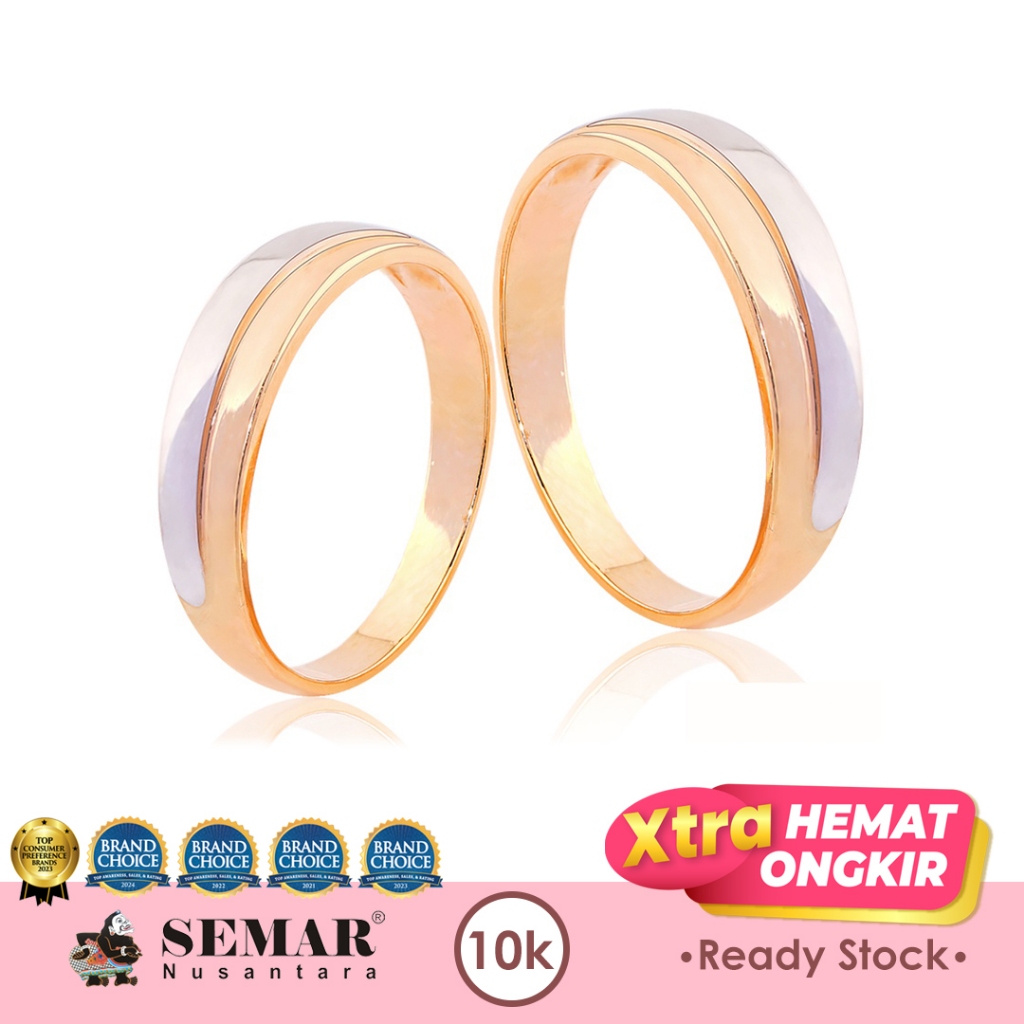 Cincin Emas Diandra Wedding Gold Cincin Nikah 10K Semar Nusantara