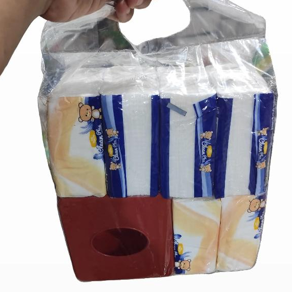 Tisu Pop Up CleanPlus 130sheet Paket 6 Pcs Free Kotak Tisu