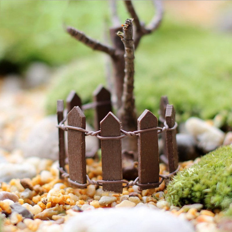 5*90cm Pagar Dekorasi Pagar Kecil Miniatur Pagar Kayu Miniatur Pagar