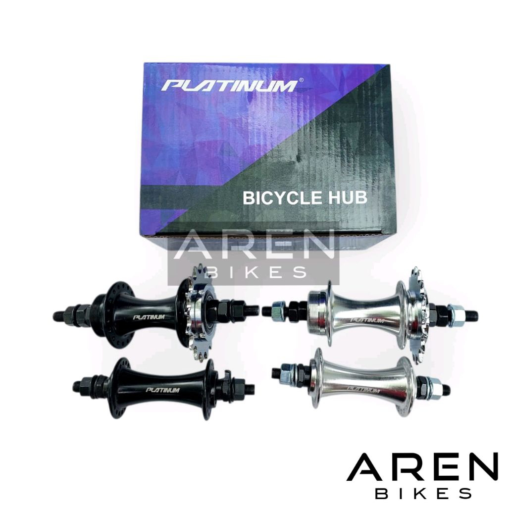 HUB FREEHUB DOLTRAP PLATINUM 36H SEPEDA FIXIE COG 17T FIXED GEAR HITAM SILVER ALLOY BEARING 36 HOLE 