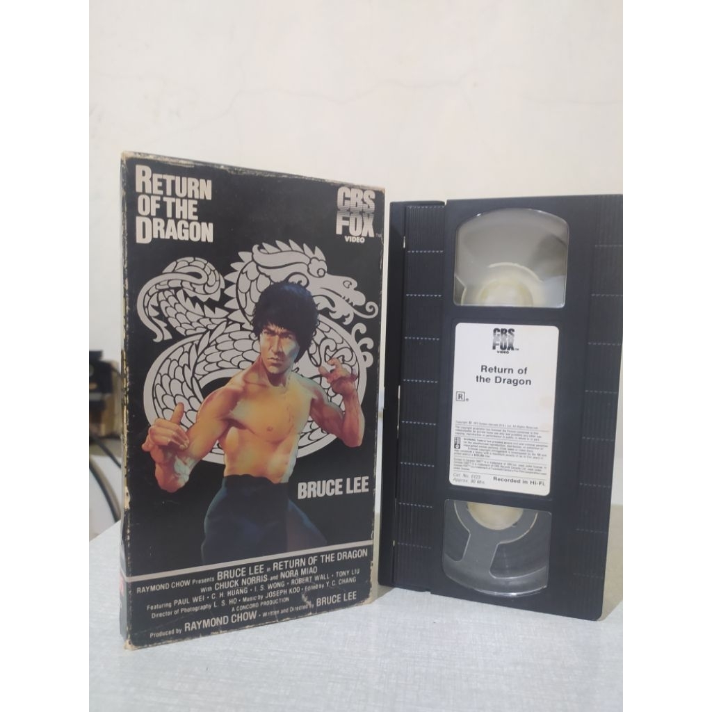 vhs video return of the dragon Bruce Lee