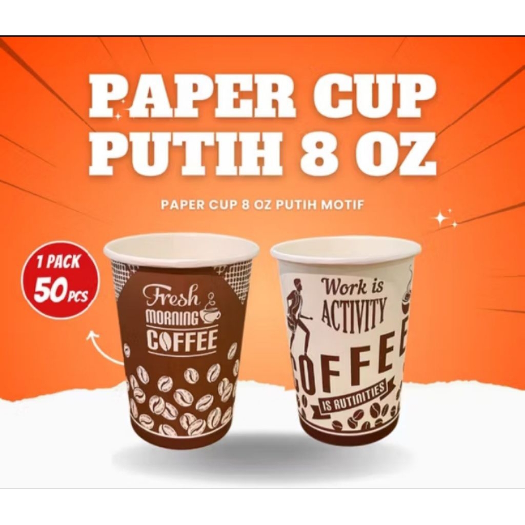 gelas kopi paper cup isi 50 pcs