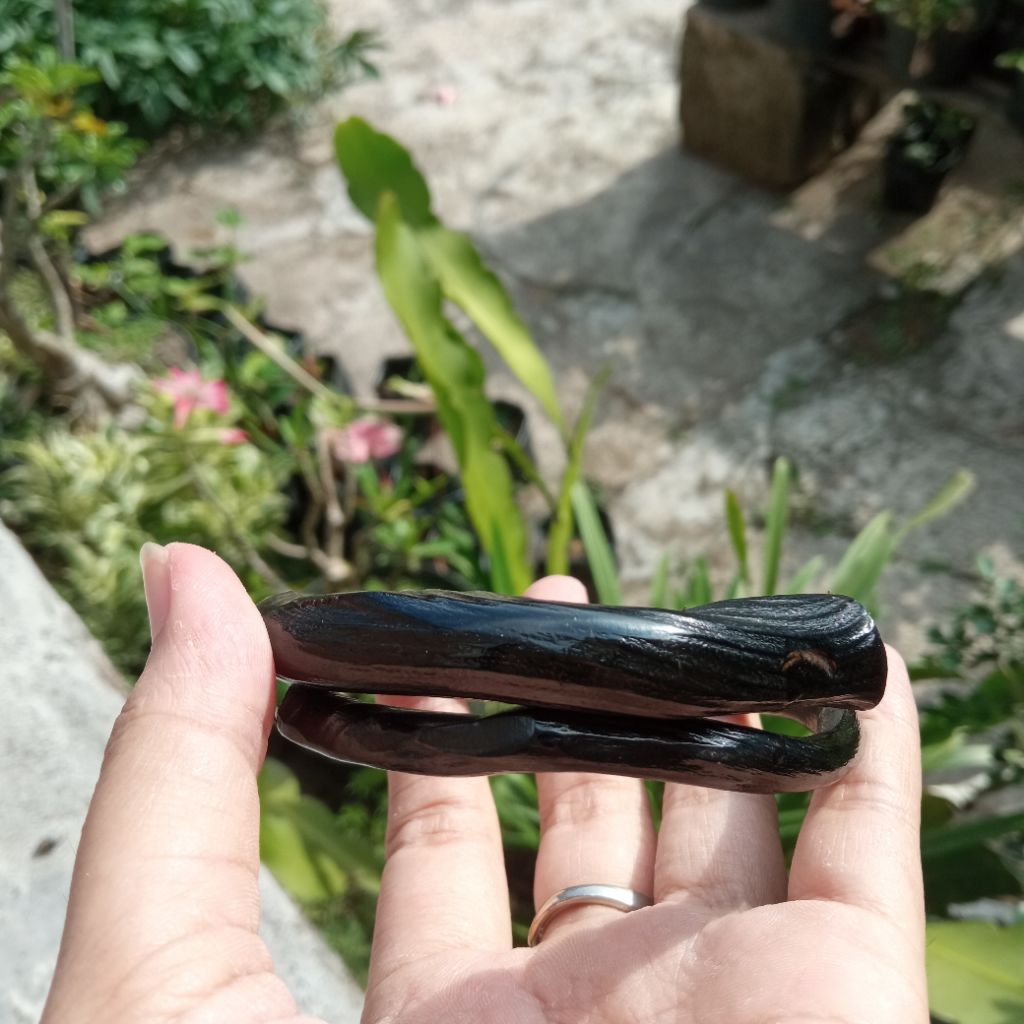 Gelang Akar Bahar Hitam Size Kantor