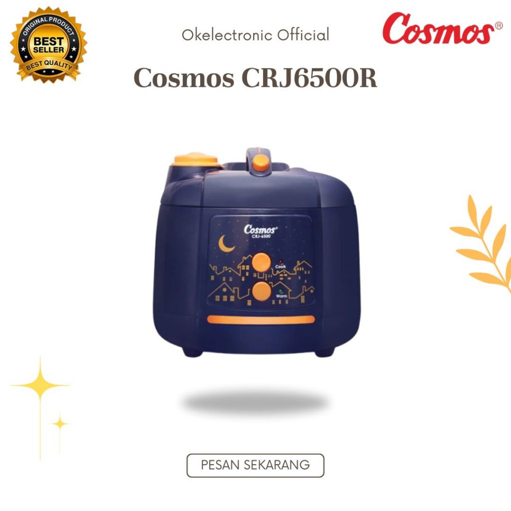 COSMOS RICE COOKER NON STICK CRJ6500R 2L/CRJ-6500R/CRJ 6500R/CRJ6500R/ANTI LENGKET/100% ORIGINAL