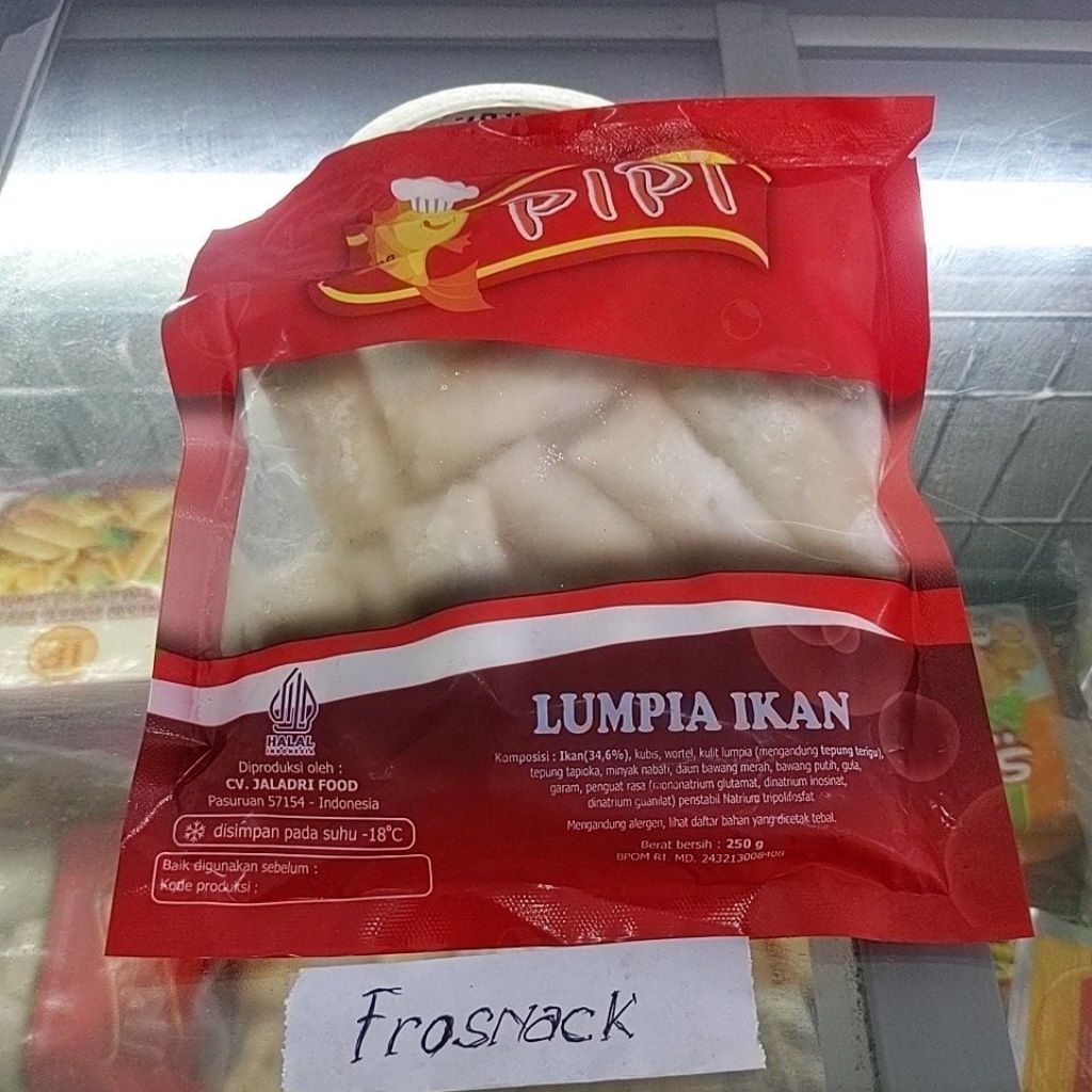 

Pipi Lumpia ikan 250g enak siap goreng
