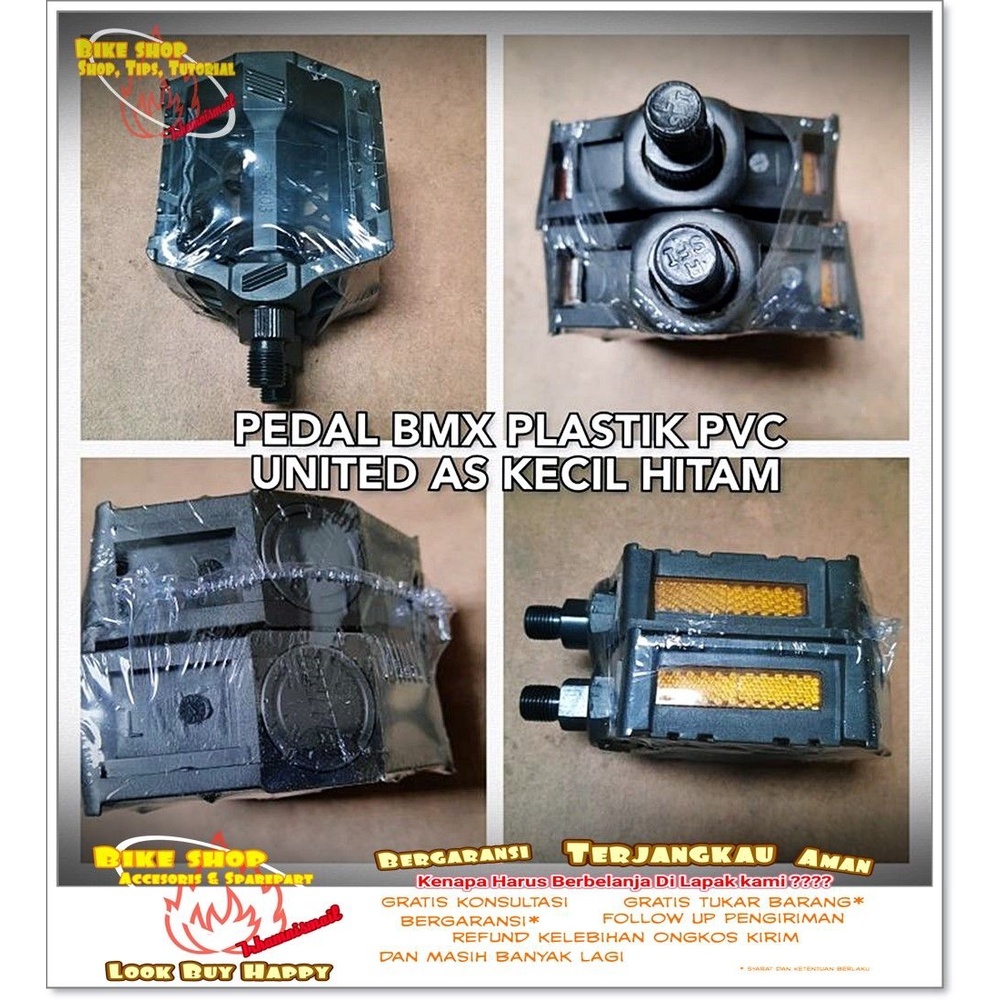 PEDAL BMX AS KECIL PLASTIK HITAM Sepeda MTB BMX SPAREPART SEPEDA TERMURAH