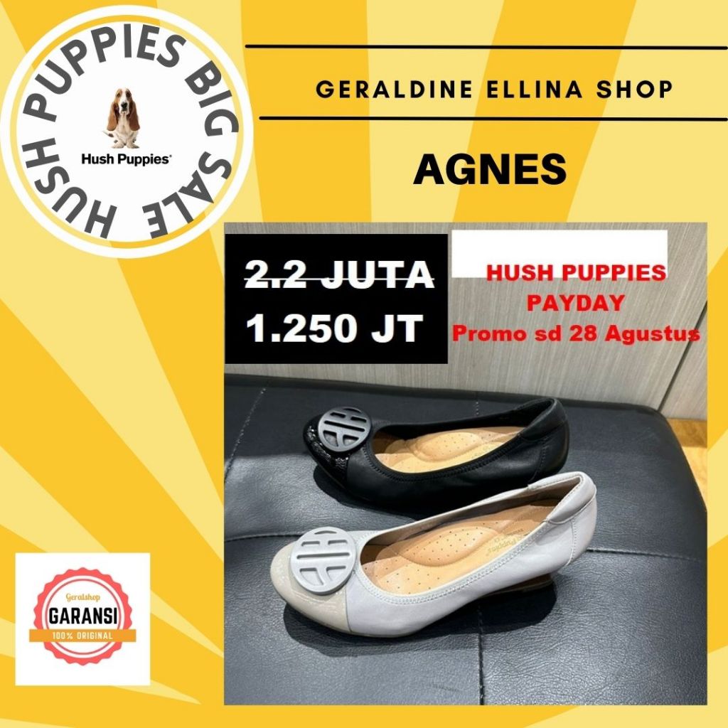 Sepatu Hush Puppies wedges wanita original SALE seri AGNES