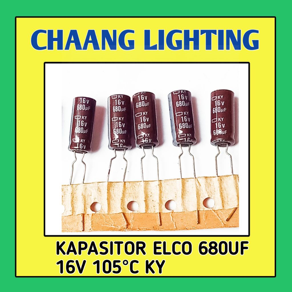 680UF 16V KAPASITOR ELKO 680UF 16V CAPASITOR ELCO 680UF 16V ELCO 680UF 16V 105°C