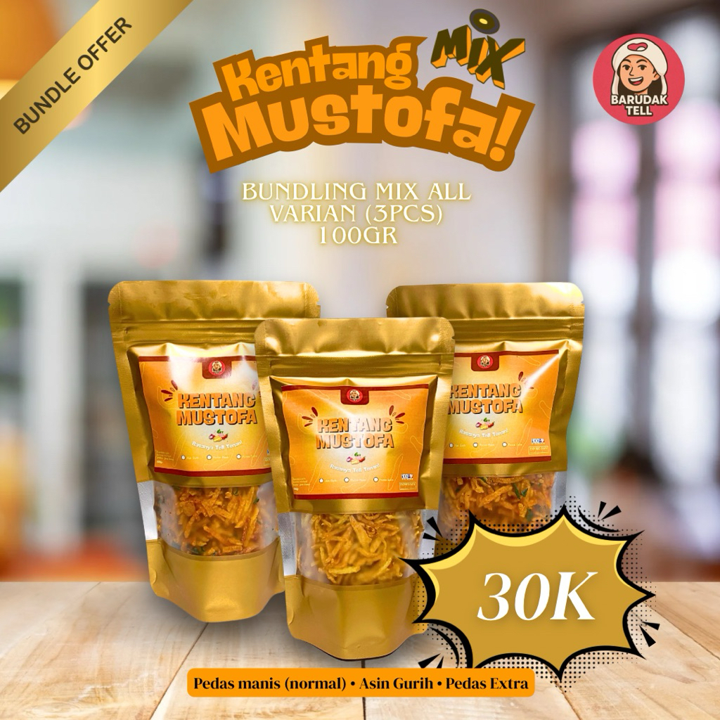 

Bundling Kentang Mustofa 3 pcs- Barudak Tell