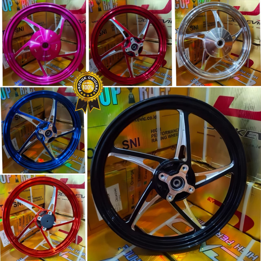 VELG DELKEVIC K5R VARIO 110 VARIO 125 VARIO 150 BEAT SCOOPY MIO SPORTY SOUL J SMILE M3 XEON GEAR Z F