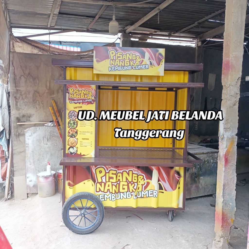 gerobak gorengan, gerobak gorengan pisang nangka