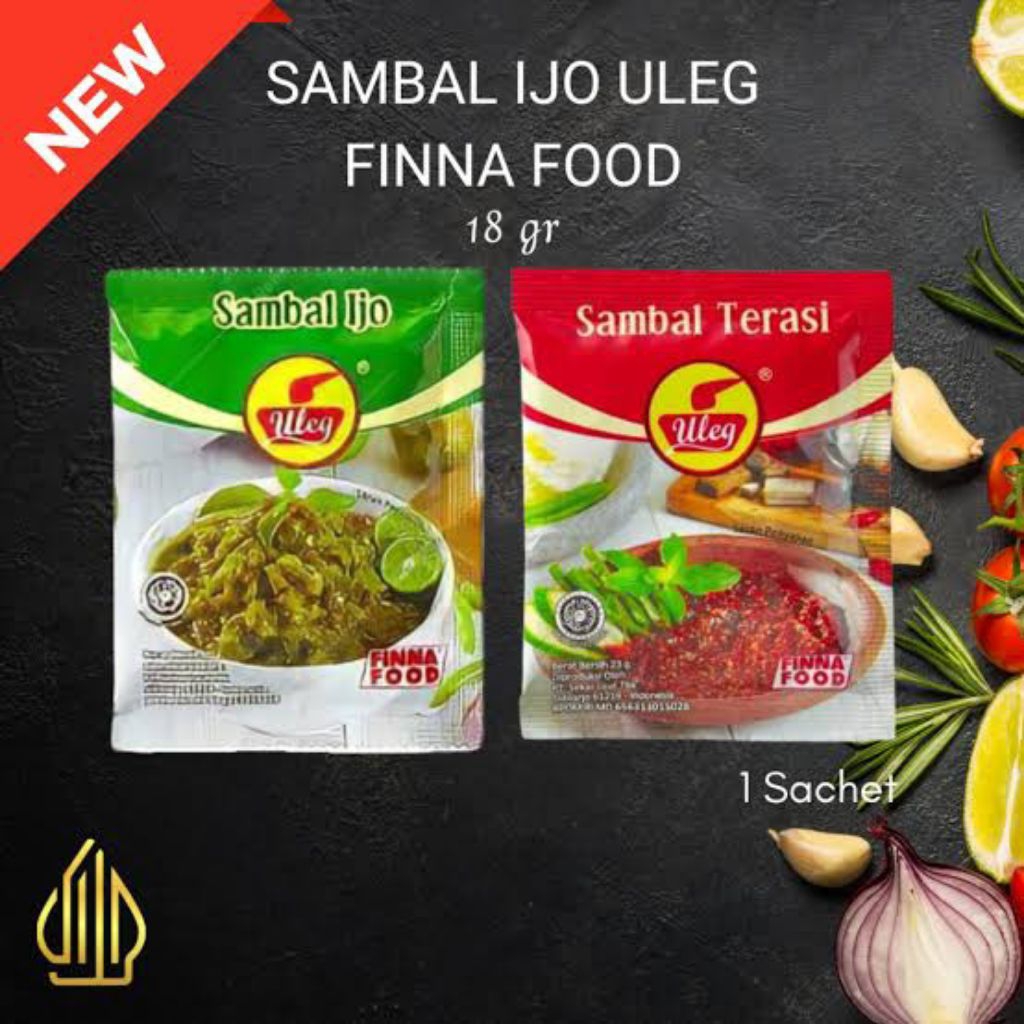 Finna Sambal Uleg Sachet / Terasi / Bawang / Ijo
