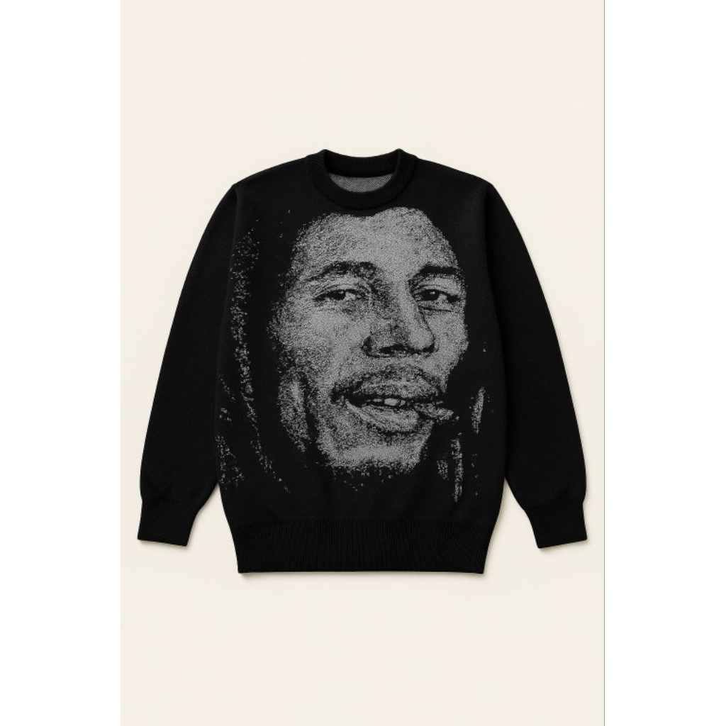 SWEATER RAJUT PERIA/WANITA BOB MARLEY