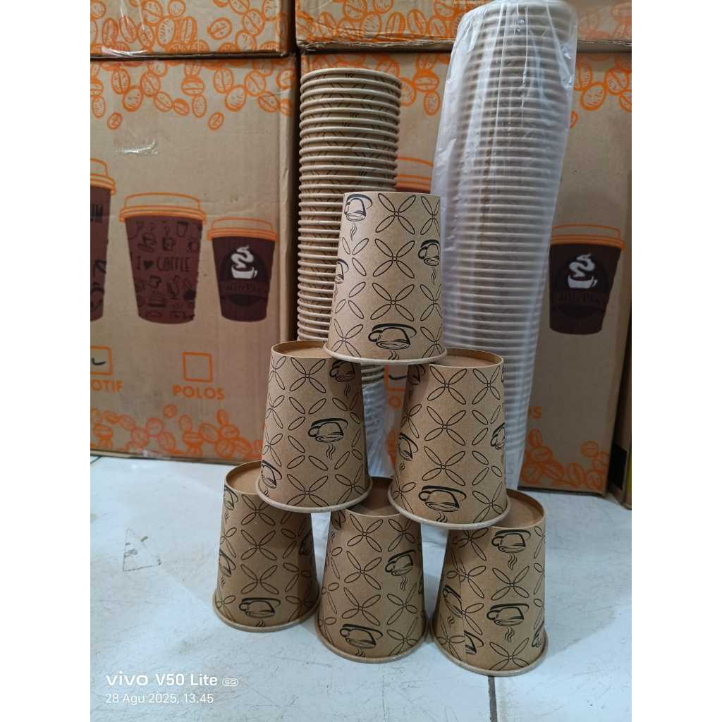 [KARTON] Paper Cup Craft 6.5oz & 8oz Motif/ Gelas Cup Craft 8oz / [KARTON]