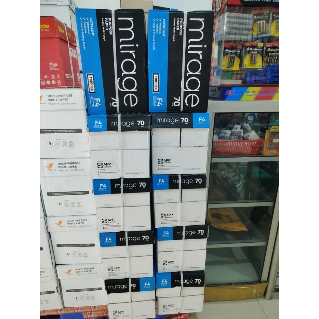 Kertas Hvs F4 70 Gram Mirage (1 Dus isi 5 Rim)