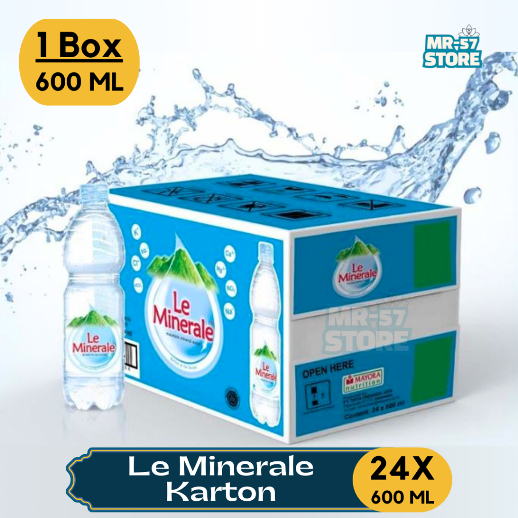 

LE MINERALE BOTOL 600ML PER DUS ISI 24 BOTOL