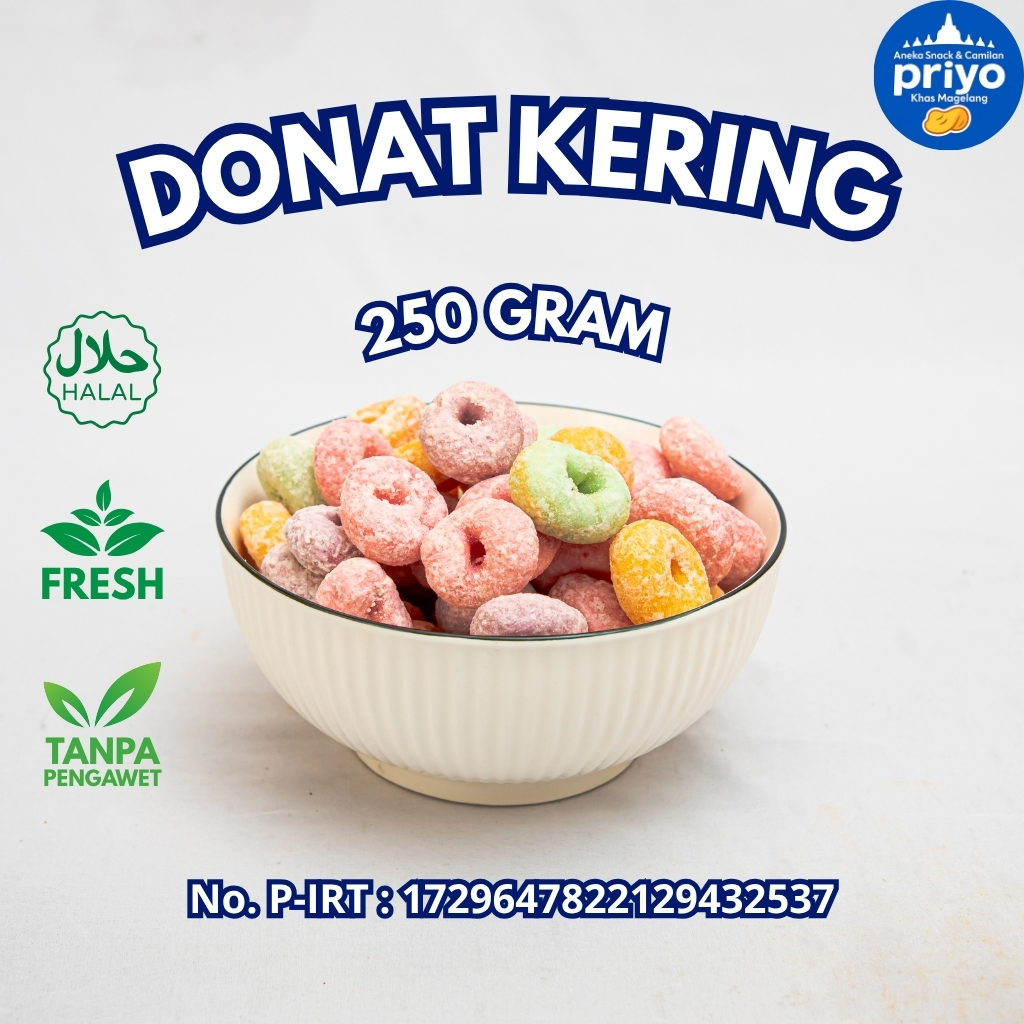 

Donat Kering 250g Priyo Snack Renyah Manis Gurih Halal Tanpa Pengawet