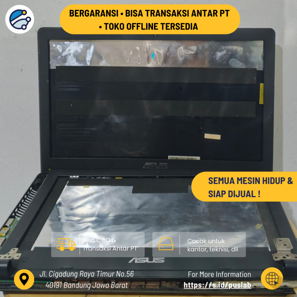 Casing Atas Laptop Dengan Engsel / Top Cover Laptop / Frame LCD Laptop / Casing Depan Layar Laptop /