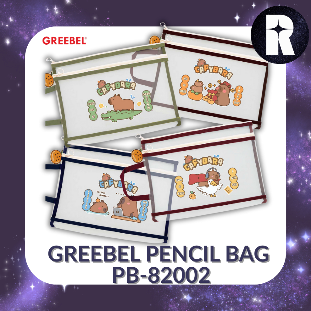 

GREEBEL PENCIL BAG / TEMPAT PENSIL BESAR SEKAT CAPYBARA PB-82002