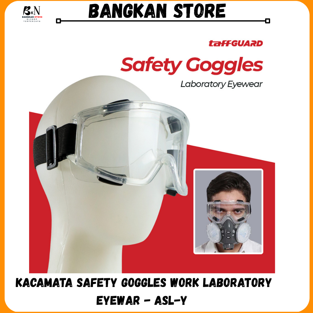 Kacamata Safety Bening Anti Embun Kacamata Kerja Pelindung Proyek Anti Debu / Kacamata Safety