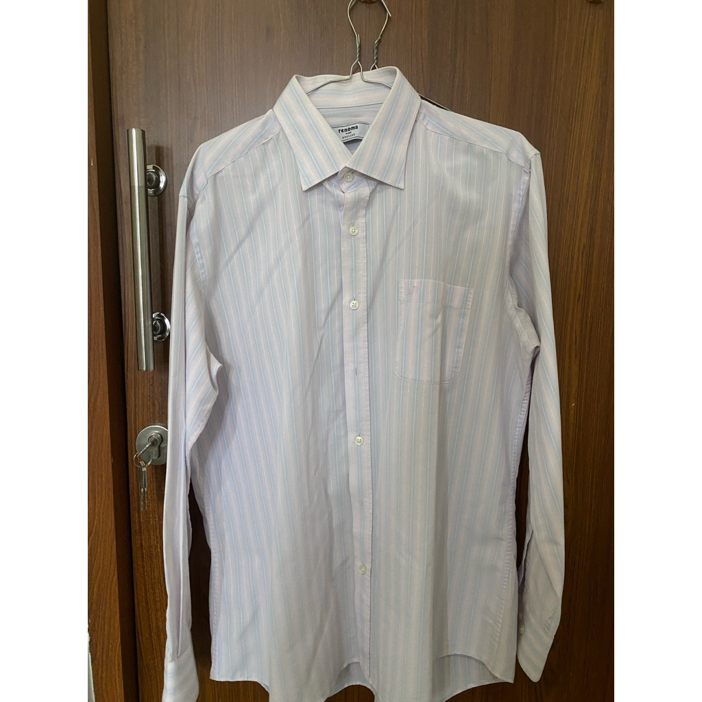 Preloved Kemeja Salur Pink #4