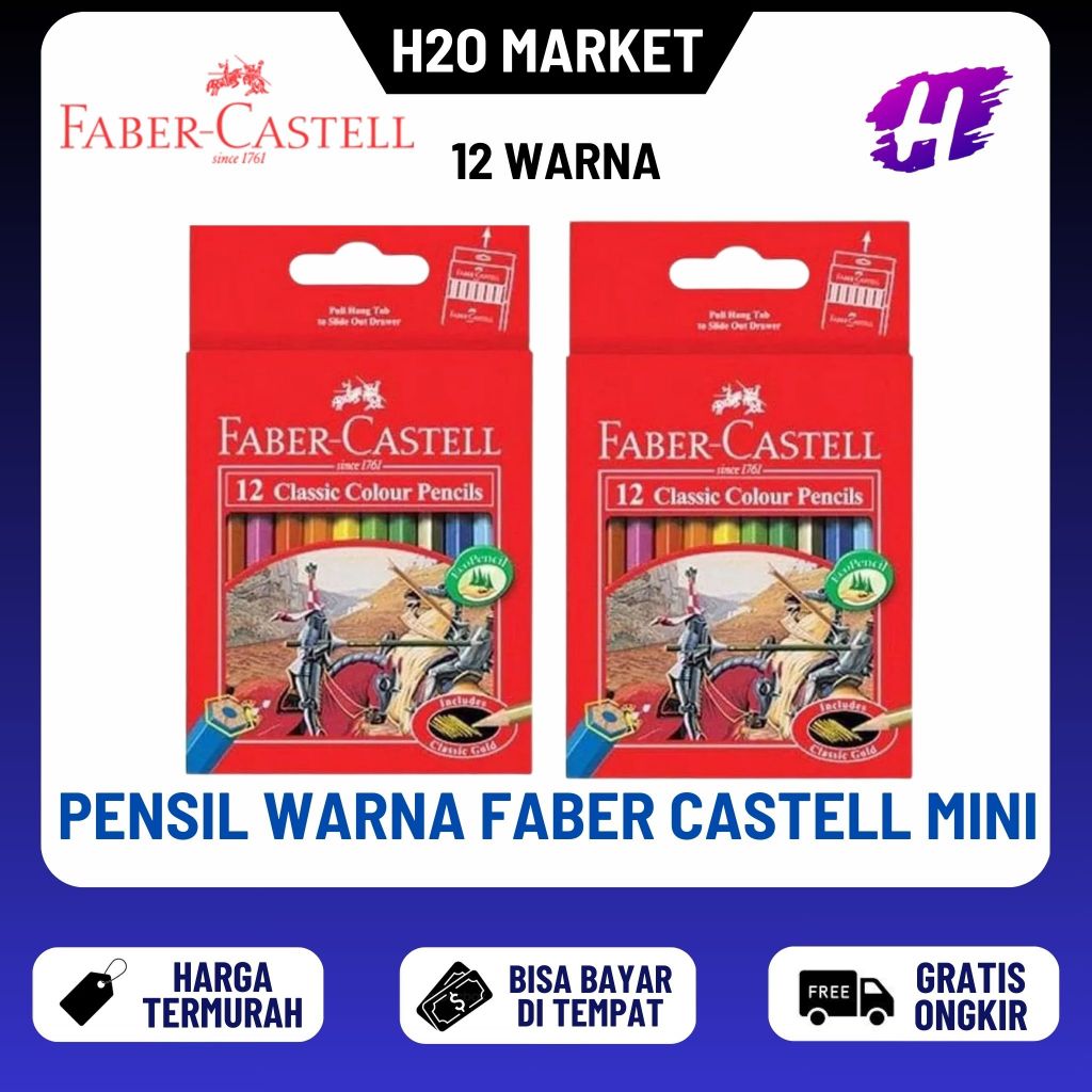 

Pensil Warna Faber Castell Classic isi 12 Pcs Ukuran Short Bisa dijadikan hadiah ulang tahun