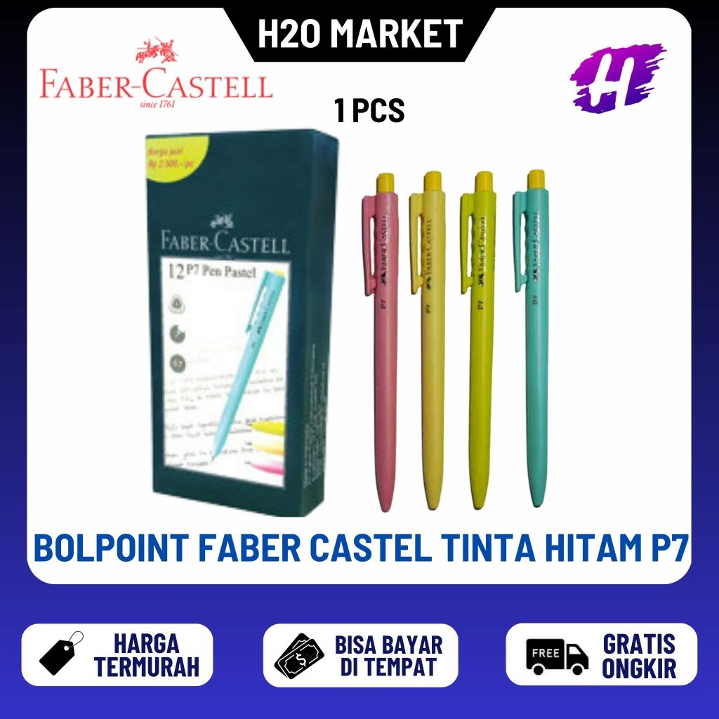 

❤️H2O❤️ Ballpoint / Pulpen FABER CASTELL P7 Pastel 0.7mm