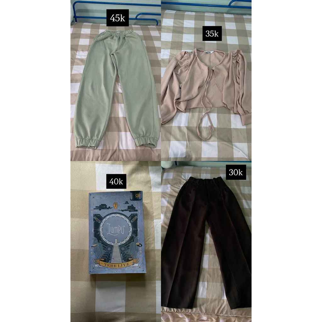 

preloved celana, outer, buku lumpu, hijab