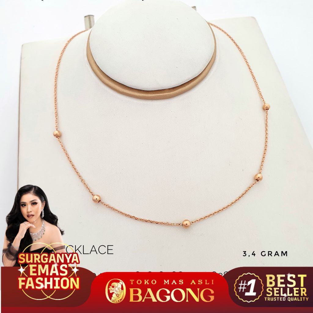 KALUNG FASHION JEDAR 17K / 750 - ASLI BAGONG GOLD BAGONG EMAS