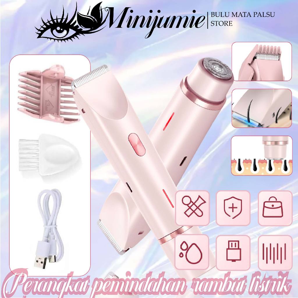 Alat cukur tahan air, pemangkas rambut kemaluan, epilator, alat penghilang bulu ketiak, unisex.