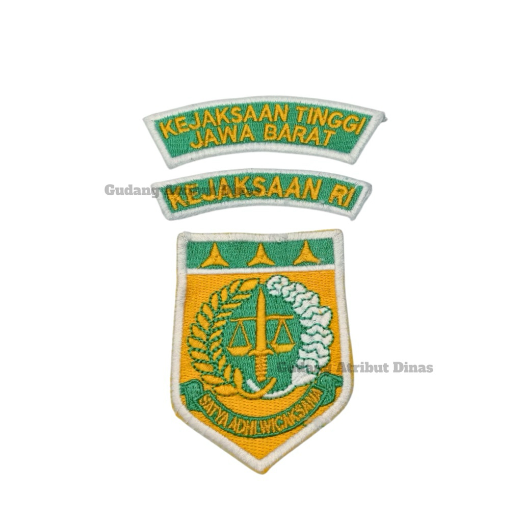 SET BORDIR STANDAR KEJAKSAAN / BADGE KEJAKSAAN / BORDIR JAKSA / Atribut Jaksa / Atribut Kejaksaan / 