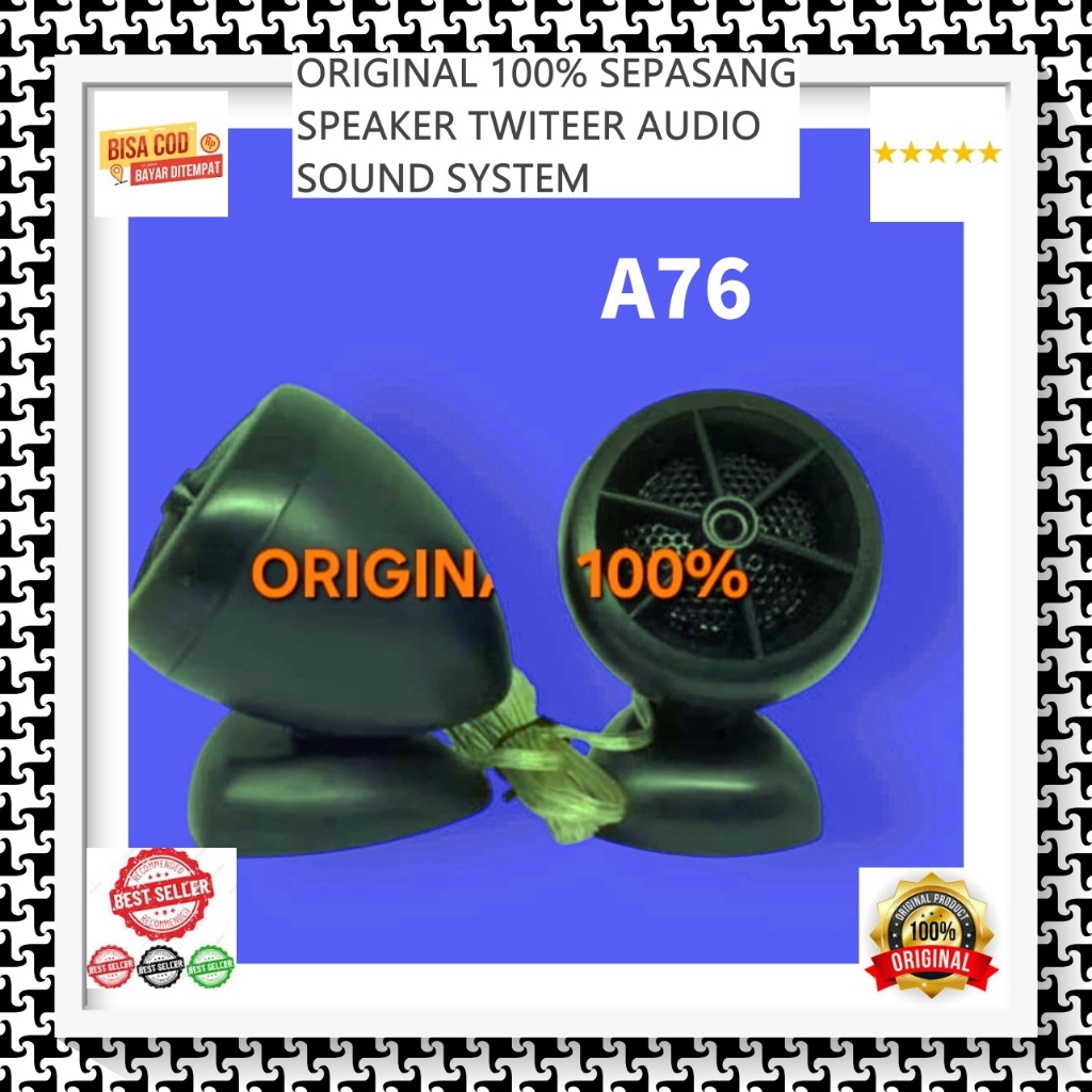 A76  SEPASANG 1 SET DUA PCS SPEAKER PIEZO  treble twiter spk mini mobil car audio sound musik suroun