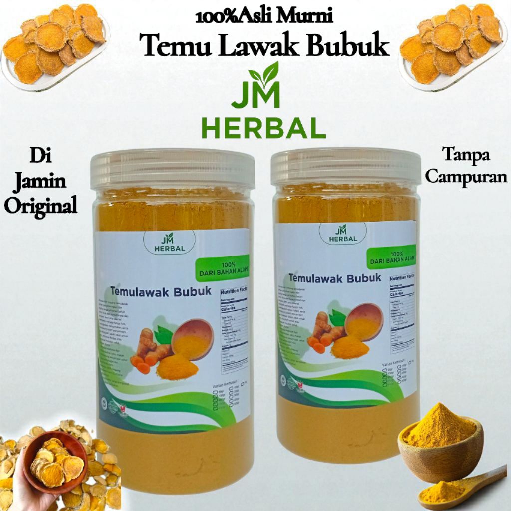 

Temu Lawak Bubuk 500gram Kemasan Toples/Asli Murni Temu Lawak Bubuk 500gram