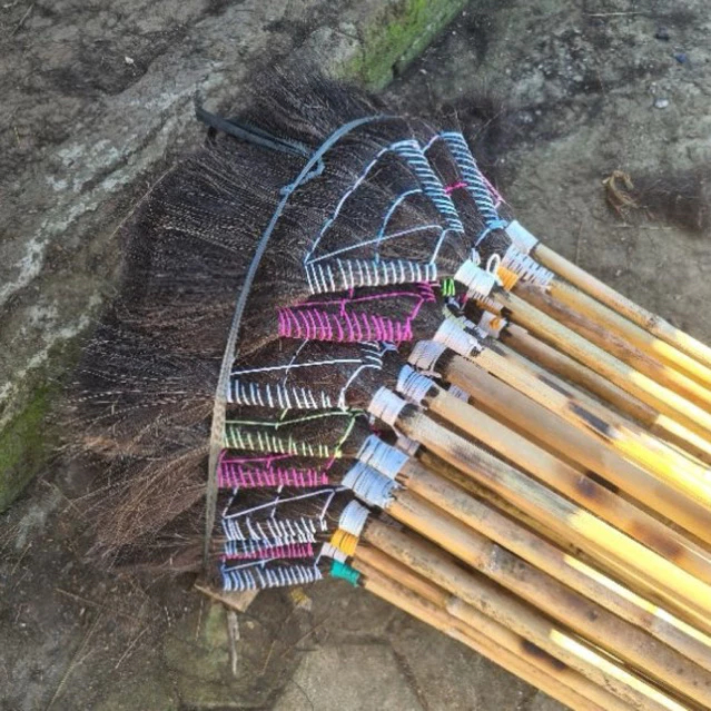 Sapu Ijuk Pembersih Plafon Sarang Laba Laba 2.5 Meter Sapu Sawang Bahan Ijuk Gagang Bambu Panjang Se