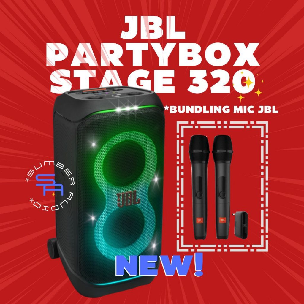 Speaker Bluetooth JBL Partybox Stage 320  Party box Stage320 Original Portable