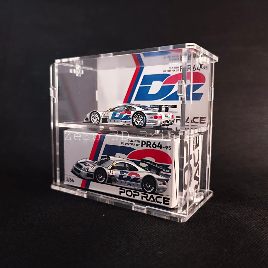 Casing Akrilik for Pop Race PR640095 MERCEDES-BENZ CLK AMG GTR - 1997 FIA GT D2 PRIVAT 1:64 Diecast 