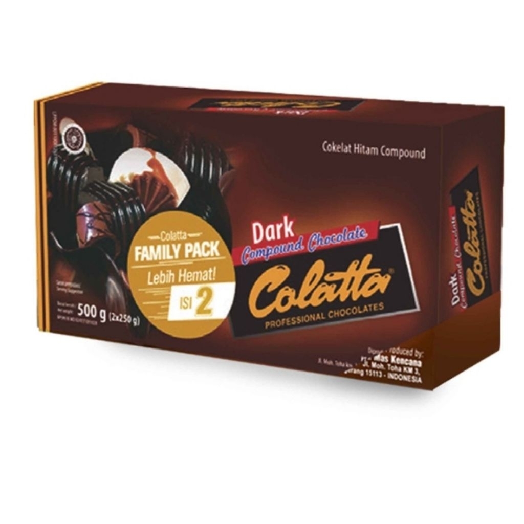 

Colatta Compound Chocolate Dark Duo (Paket Keluarga) 2 x 250 g