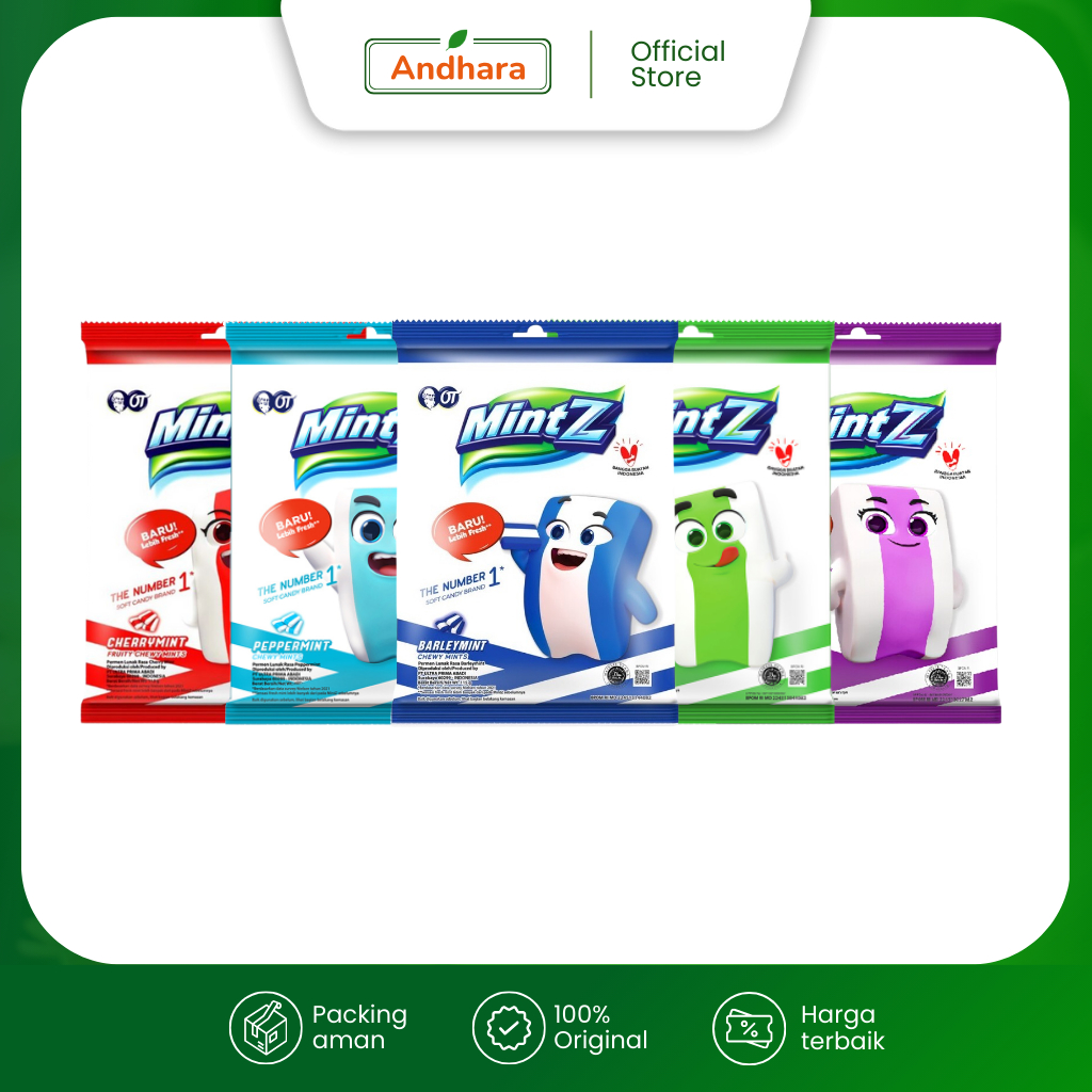 

Permen MintZ 100gr Isi +-50pcs - Permen Mint Chewy Aneka Rasa