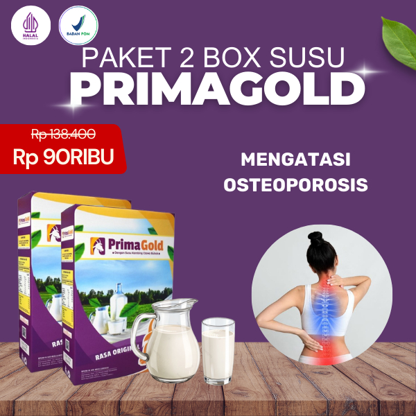 

2 BOX Primagold Susu Kambing Etawa Tinggi Kalsium Prima Gold Menjaga Kesehatan Tulang Dan Gigi