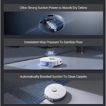 EZVIZ RE4P ROBOT VACUUM & MOP COMBO LASER NAVIGATION WITH DOCKING