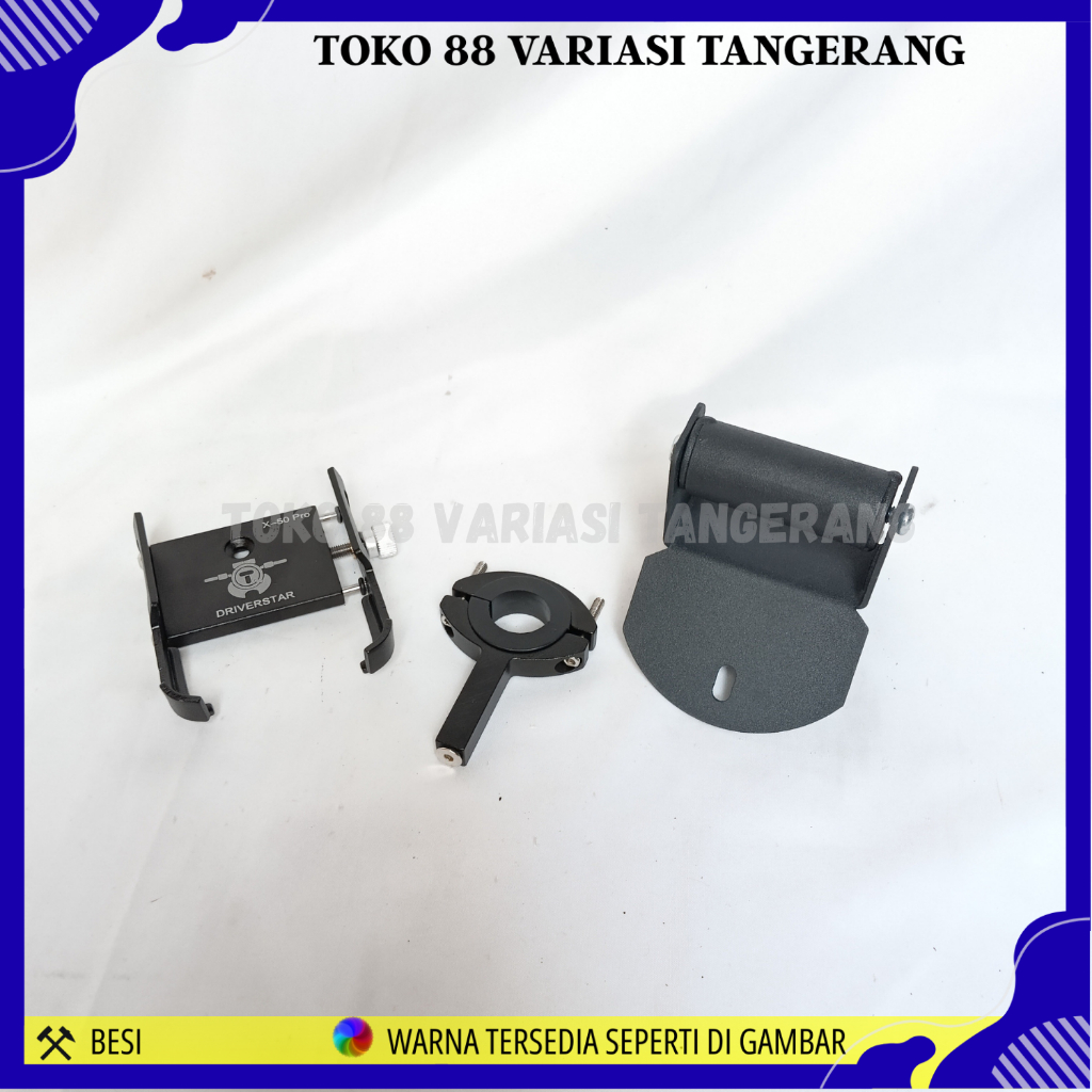 PAKET HOLDER HP BREKET BRACKET GPS HOLDER HP MOTOR YAMAHA NMAX NEW STANG MOTOR NMAX BARU HOLDER