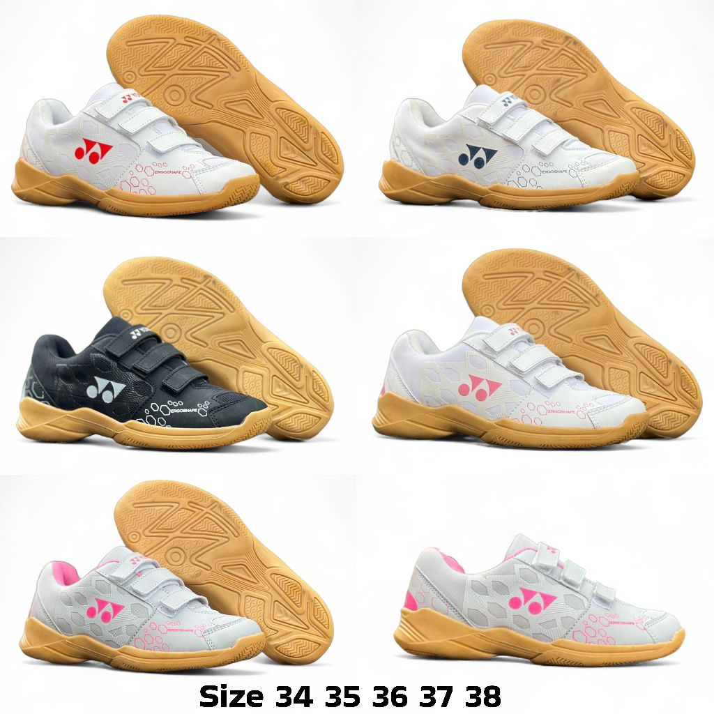 Sepatu Anak Badminton Tenis Size 33-34 Sole Karet Gum Shoes Kids Bulu Tangkis